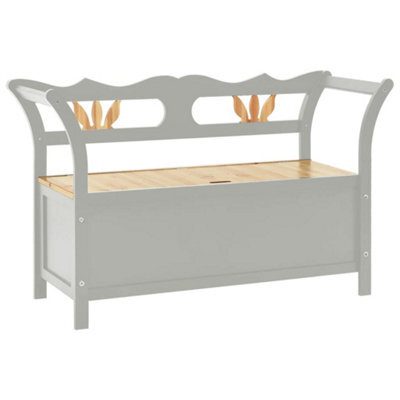 Vidaxl Bench Grey 107X45X75.5 Cm Solid Wood Fir - image 1