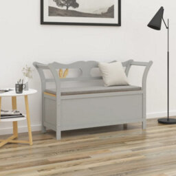 Vidaxl Bench Grey 107X45X75.5 Cm Solid Wood Fir - thumbnail 2