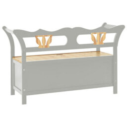 Vidaxl Bench Grey 107X45X75.5 Cm Solid Wood Fir - thumbnail 5