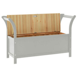 Vidaxl Bench Grey 107X45X75.5 Cm Solid Wood Fir - thumbnail 4