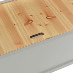Vidaxl Bench Grey 107X45X75.5 Cm Solid Wood Fir - thumbnail 7