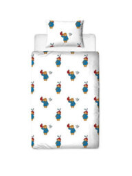 Paddington Bear Friends Single Duvet Cover And Pillowcase Set Cute Printed Bear Figures Reversible Design - thumbnail 2
