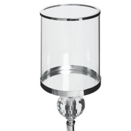Beliani Candle Holder Cotui Glass 58 Cm Silver - thumbnail 4