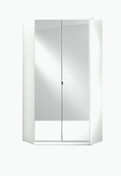 Sligo White And Mirror Corner Mirrored Wardrobe - thumbnail 2