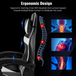 Massage Gaming Chair Leather Racing Office Executive Recliner With Leg Rest Home - thumbnail 7