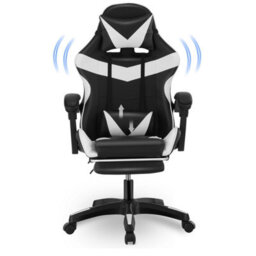 Massage Gaming Chair Leather Racing Office Executive Recliner With Leg Rest Home - thumbnail 4