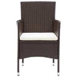 Berkfield Garden Dining Chairs 4 Pcs Poly Rattan Brown - thumbnail 3