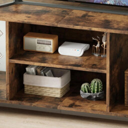 Tv Stand Tv Console Rustic Brown 120Cm Modern Storage Cabinet - thumbnail 3