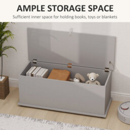 Wyld Haus Fito Vima 113L Grey Storage Trunk With Flip-Top Lid And Safety Hinges, 100W X 40D X 40H Cm - thumbnail 5