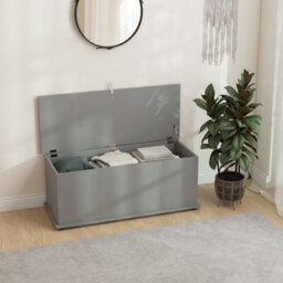 Wyld Haus Fito Vima 113L Grey Storage Trunk With Flip-Top Lid And Safety Hinges, 100W X 40D X 40H Cm - thumbnail 3
