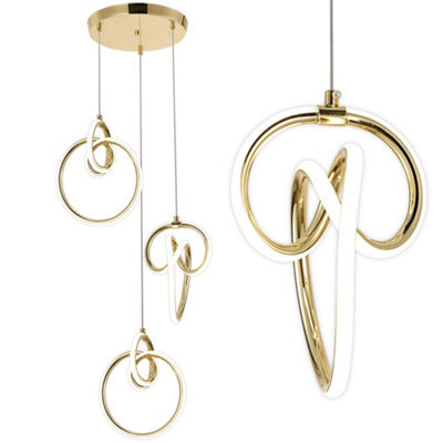 Ceiling Lamp Chandelier Toolight Led G072-3Cpr Gold - image 1