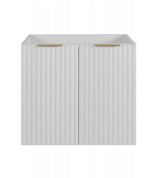 Heze Furniture Flow 2 Door Bathroom Vanity Cabinet With 2 Shelves And Basin 60Cm - White - thumbnail 3
