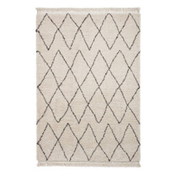 White/black Rug, Easy To Clean Shaggy Rug, Chequered Rug, Moroccan Kilim Rug For Livingroom, & Diningroom-120Cm X 170Cm - thumbnail 1