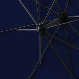 VRUC 3M Blue Cantilever Banana Parasol Umbrella Garden Patio Outdoor Sun Shade With Base Weights - thumbnail 3
