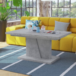 Heze Furniture Gala 2 In 1 Extending Coffee / Dining Table - Concrete - thumbnail 4