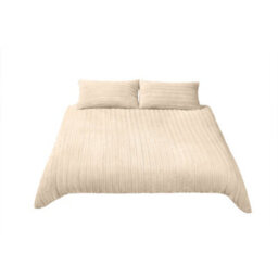 Living And Home Brown Three-Piece Extra-Large Bedding Set With Rabbit Fur-Like Plush Fabric. - thumbnail 1