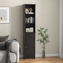 Bathroom Space Saver Storage Cabinet With Door Cabinet & Drawer - thumbnail 1