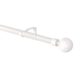 GoodHome Anafi Matt White Extendable Ball Single Curtain Pole Set, (L)2000mm-3300mm (Dia)28mm - thumbnail 6
