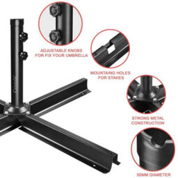 Parasol Base Patio Umbrella Garden Heavy Duty Metal - thumbnail 7