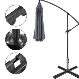 Parasol Base Patio Umbrella Garden Heavy Duty Metal - thumbnail 5