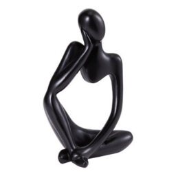 Thehotsale Thinker Figurine Resin Cute Figurine Statue Tabletop Bedroom Ornament Collectible - thumbnail 2