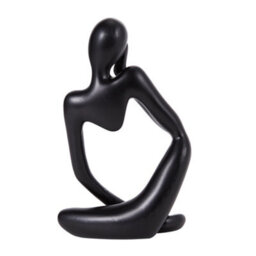 Thehotsale Thinker Figurine Resin Cute Figurine Statue Tabletop Bedroom Ornament Collectible - thumbnail 3
