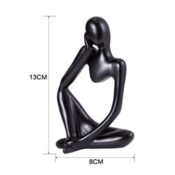 Thehotsale Thinker Figurine Resin Cute Figurine Statue Tabletop Bedroom Ornament Collectible - thumbnail 6