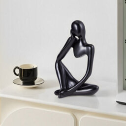 Thehotsale Thinker Figurine Resin Cute Figurine Statue Tabletop Bedroom Ornament Collectible - thumbnail 1