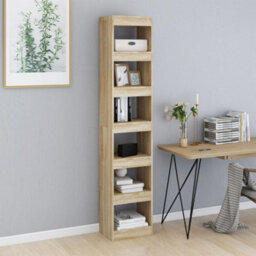 Berkfield Book Cabinet/room Divider Sonoma Oak 40X30X198 Cm - thumbnail 3