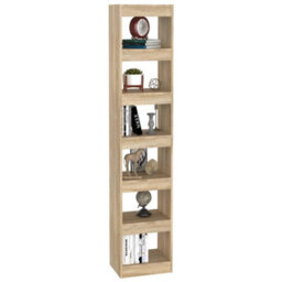 Berkfield Book Cabinet/room Divider Sonoma Oak 40X30X198 Cm - thumbnail 4