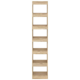 Berkfield Book Cabinet/room Divider Sonoma Oak 40X30X198 Cm - thumbnail 5