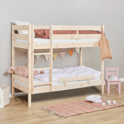 Hoppekids Shorty Bunkbed + Safety Rail Natural - image 1