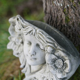 Burgess Art Nouveau Wall Planter A Stone Statue Outdoor Garden Ornament Deco Flower Pot - thumbnail 3