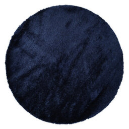 Livabliss Round Cloudy Shaggy-Solid Color Dark Blue Red Plush Soft Pile Living Bedroom Rug 160 X 160 Cm Easy Care, Non Shedding - thumbnail 1