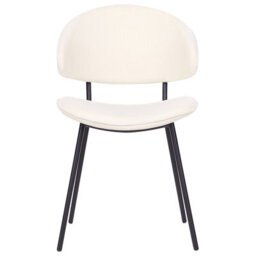 Beliani Set Of 2 Dining Chairs Kiana Fabric Light Beige - thumbnail 5
