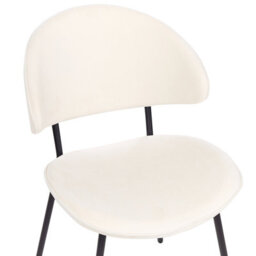 Beliani Set Of 2 Dining Chairs Kiana Fabric Light Beige - thumbnail 7