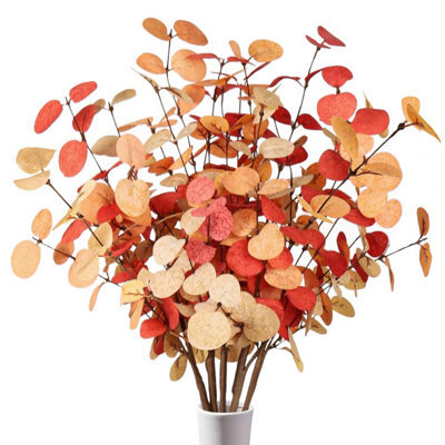 CLEFFNS 10Pcs Fall Decor Eucalyptus Stems 60Cm Tall, Artificial Leaves Branches For Vase, Autumn Picks Thanksgiving Floral Bouquet Decor - image 1