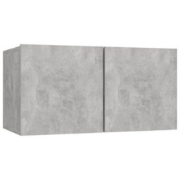 Berkfield 4 Piece Tv Cabinet Set Concrete Grey Engineered Wood - thumbnail 4