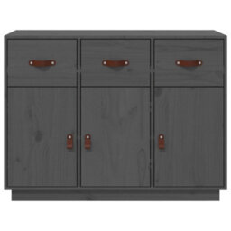 Berkfield Classic Sideboard Grey 100X40X75 Cm Solid Wood Pine - thumbnail 6