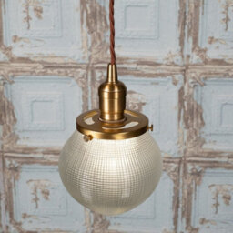 The Hollen Acorn Lacquered Antique Brass Prismatic Glass Style Pendant Light - Se Home - thumbnail 7