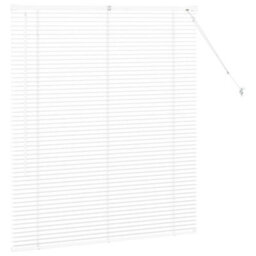 Berkfield Window Blind With Curtains Manual White Aluminium - thumbnail 6