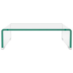 Berkfield Tv Stand/monitor Riser Glass Clear 40X25X11 Cm - thumbnail 3