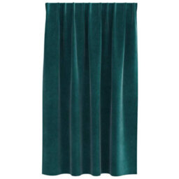 Berkfield Blackout Curtains With Top Tape 2 Pcs Dark Green Velvet - thumbnail 3
