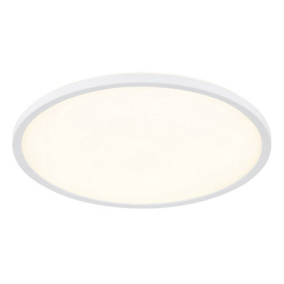 Luminosa Lighting Luminosa Sapana 42Cm Round Flush Ceiling Light White Ip44 Led 3000K - image 1