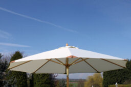 Garden Market Place Large Hardwood Garden Parasol Umbrella - 3.5M Wide - (Cream) - thumbnail 4