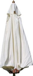 Garden Market Place Large Hardwood Garden Parasol Umbrella - 3.5M Wide - (Cream) - thumbnail 1