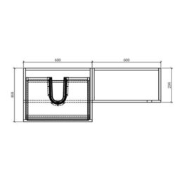 Plum&clay Solstice Natural Oak Left Hand Bathroom Vanity Basin & Wc Unit Combination (W)1200mm (H)890mm - thumbnail 3