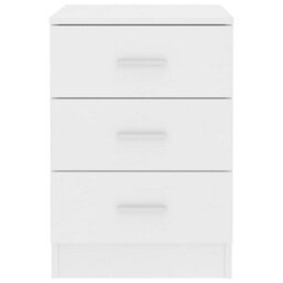 Vidaxl Bedside Cabinet White 38X35X56 Cm Engineered Wood - thumbnail 4
