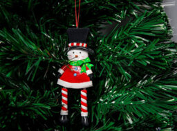 Shatchi Christmas Tree Hanging Decoration 12Pcs Santa Snowman Reindeer - thumbnail 5