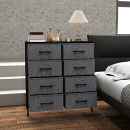 Wyld Haus Sodofi Black 8-Drawer Industrial Fabric Chest With Steel Frame, 80W X 30D X 81.5H Cm - thumbnail 8